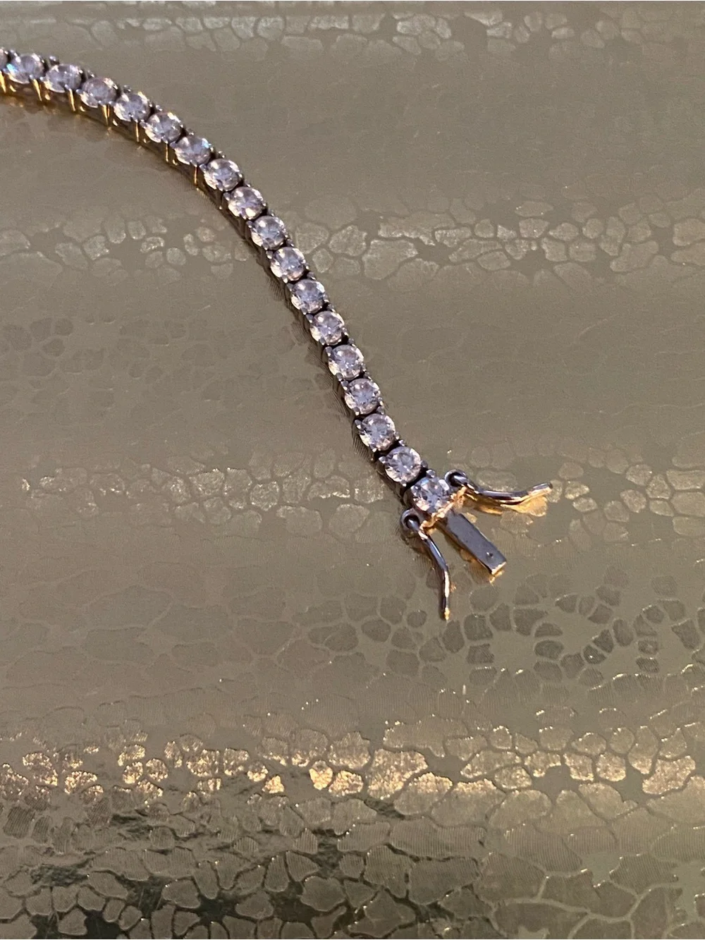 New Crystal “Diamond” tennis bracelet, sterling silver